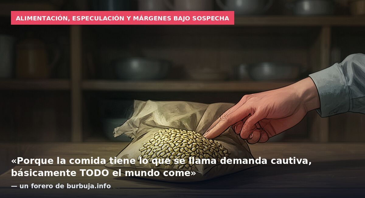 Alimentación, especulación y márgenes bajo sospecha: «Porque la comida tiene lo que se llama demanda cautiva, básicamente TODO el mundo come» — un forero de burbuja.info