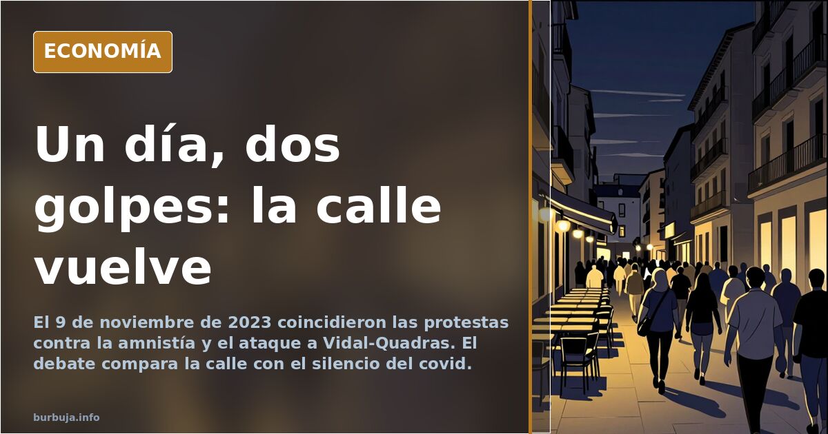 Concentración contra la amnistía en una calle de Madrid