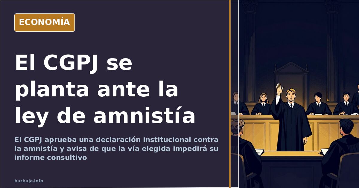 Pleno del Consejo General del Poder Judicial reunido para aprobar la declaración institucional sobre la ley de amnistía