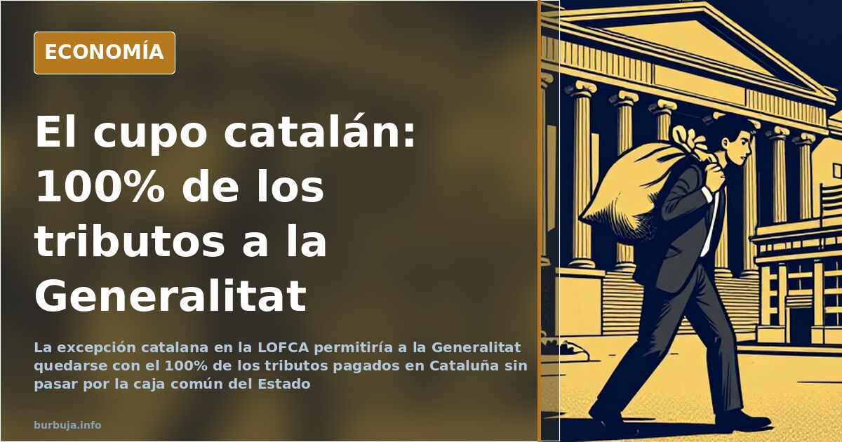 Edificio institucional catalán con banderas, escenario de la negociación del cupo catalán y la excepción en la LOFCA