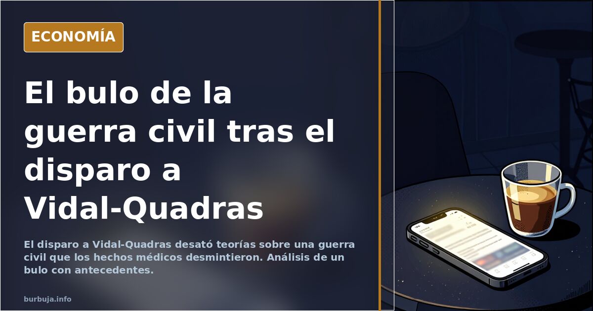 Ilustración editorial de un disparo en la cabeza a un político español y el fantasma de la guerra civil