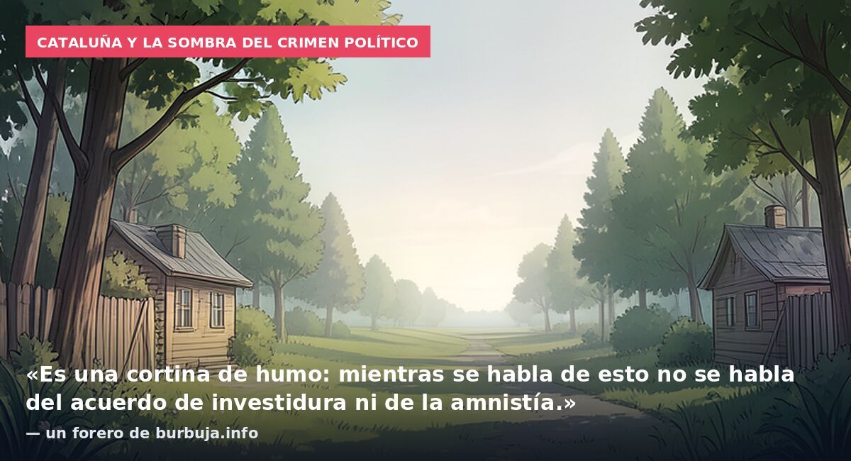 Cataluña y la sombra del crimen político: «Es una cortina de humo: mientras se habla de esto no se habla del acuerdo de investidura ni de la amnistía.» — un forero de burbuja.info