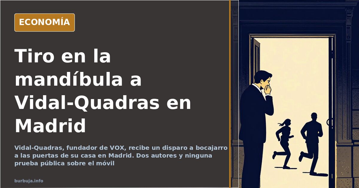Disparo en la mandíbula a Vidal-Quadras ante su casa en Madrid