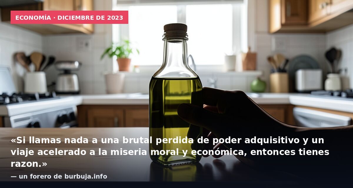 Economía · diciembre de 2023: «Si llamas nada a una brutal perdida de poder adquisitivo y un viaje acelerado a la miseria moral y económica, entonces tienes razon.» — un forero de burbuja.info