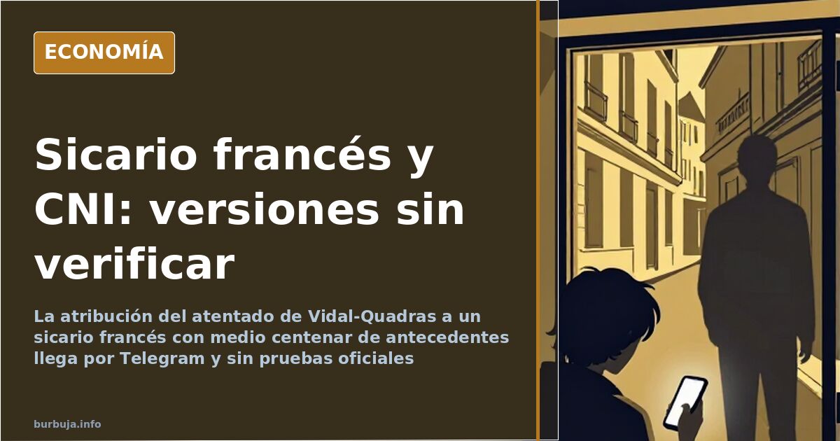 Ilustración de un caso abierto: moto negra, expediente y sellos de servicios de inteligencia sobre fondo azul marino