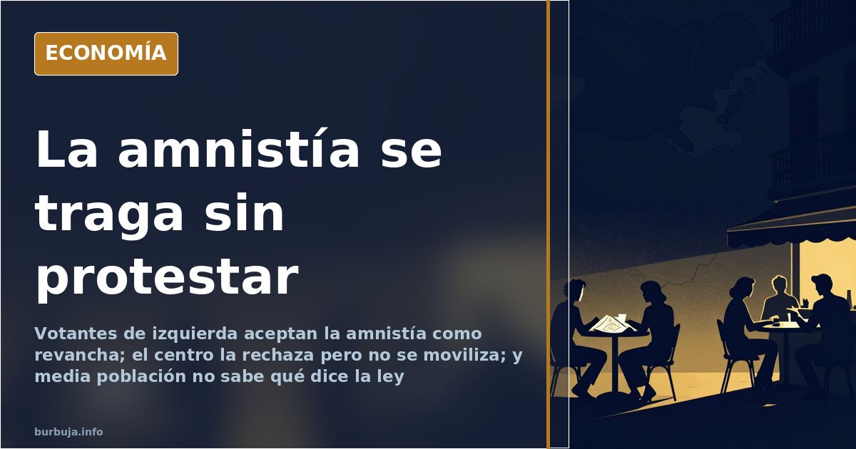 La amnistía divide a los votantes pero moviliza a casi nadie