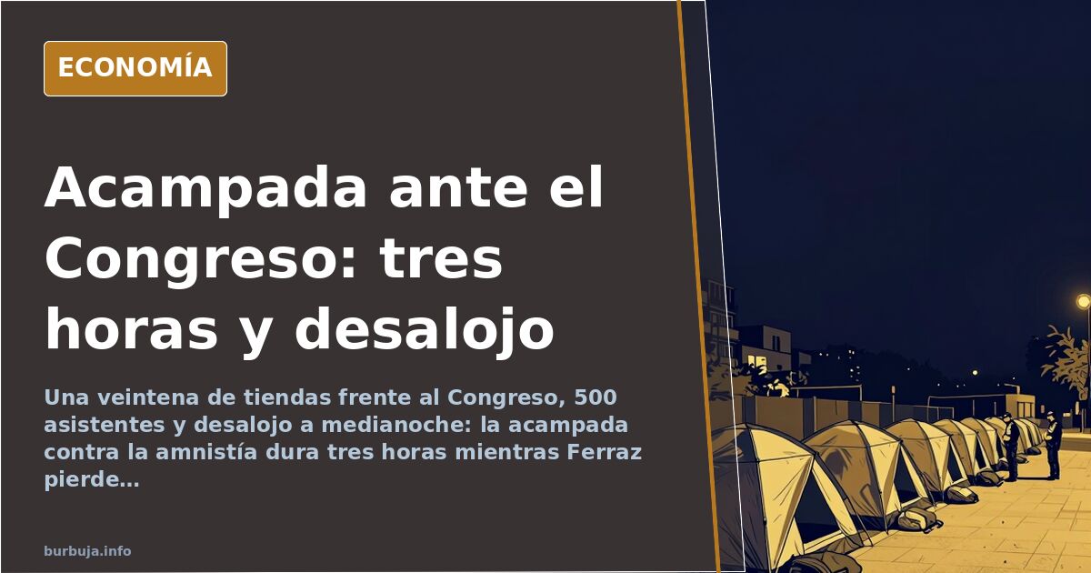 Acampada ante el Congreso: tres horas y desalojo