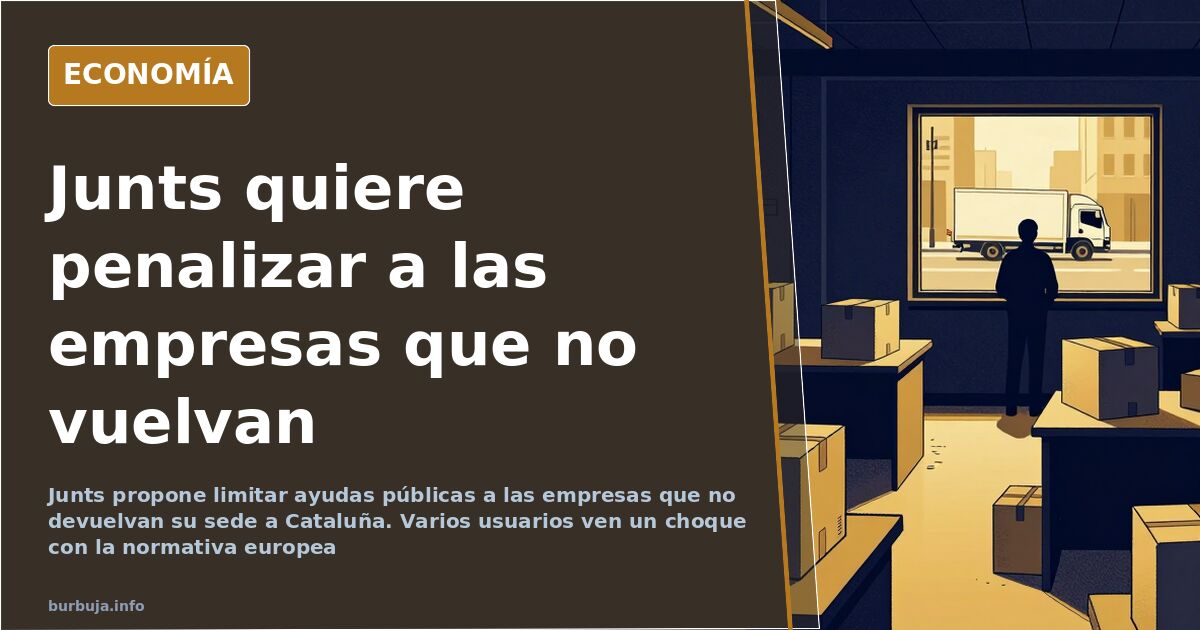 Junts plantea sancionar a las empresas que no vuelvan a Cataluña