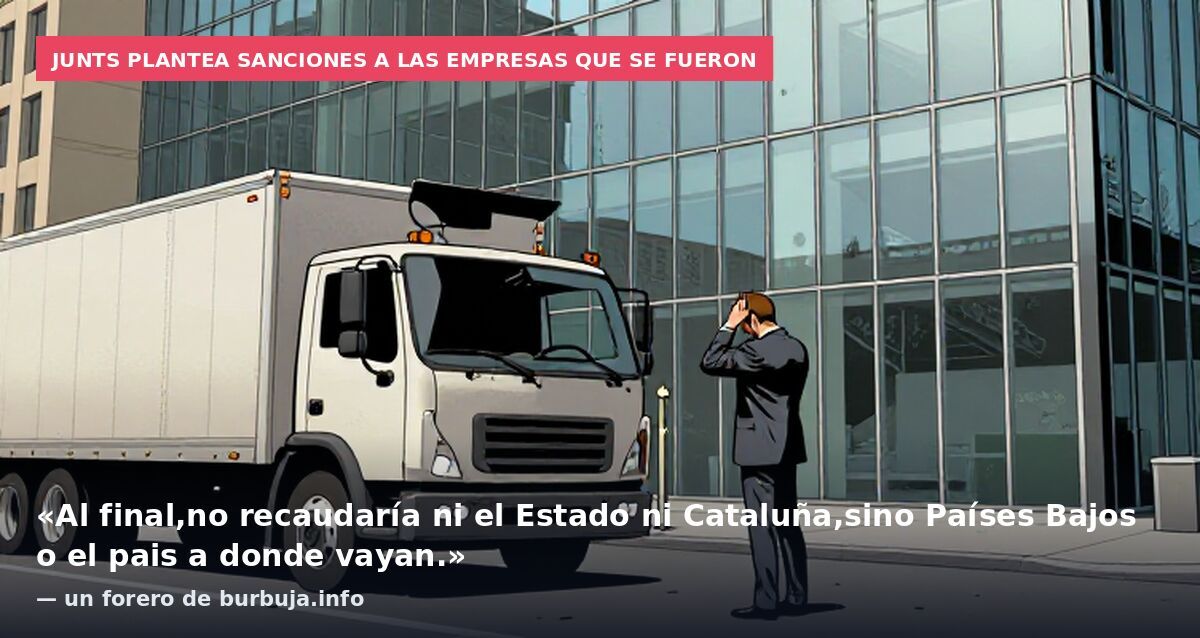 Junts plantea sanciones a las empresas que se fueron: «Al final,no recaudaría ni el Estado ni Cataluña,sino Países Bajos o el pais a donde vayan.» — un forero de burbuja.info
