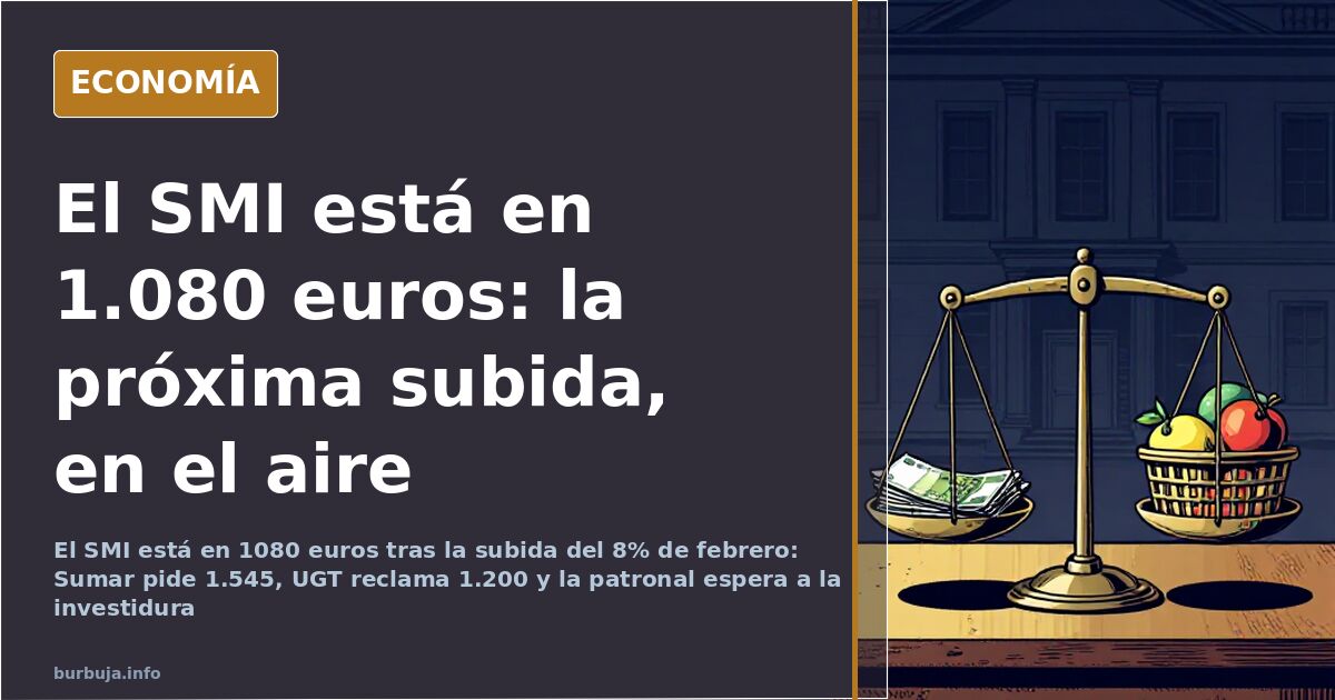 Monedas de euro sobre una mesa, ilustrando el debate sobre la subida del SMI