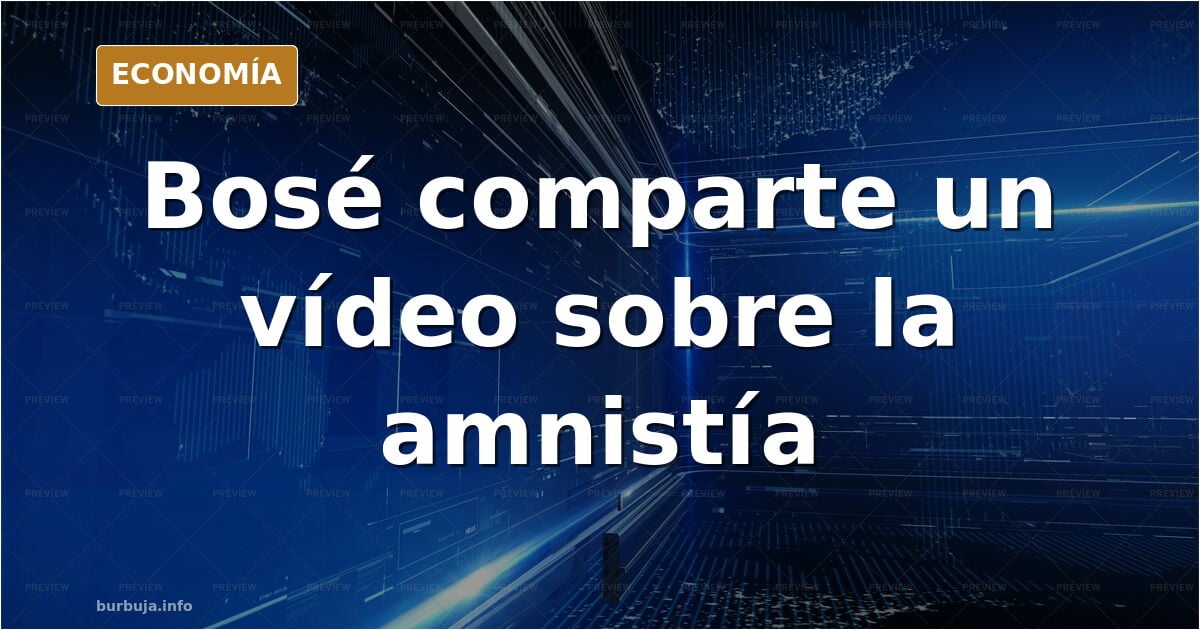 Bosé comparte un vídeo sobre la amnistía y reabre el debate