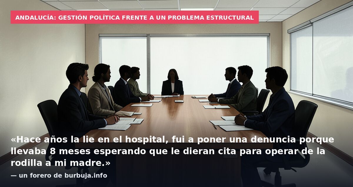 Andalucía: gestión política frente a un problema estructural: «Hace años la lie en el hospital, fui a poner una denuncia porque llevaba 8 meses esperando que le dieran cita para operar de la rodilla a mi madre.» — un forero de burbuja.info