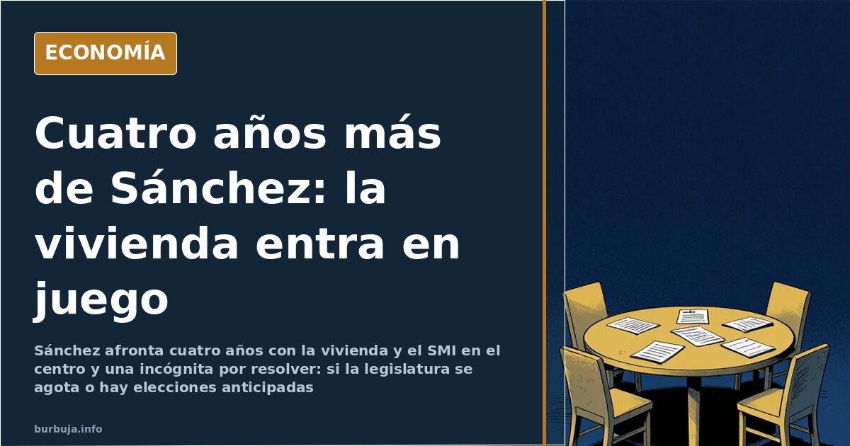 Sánchez repite cuatro años con la vivienda como campo de batalla