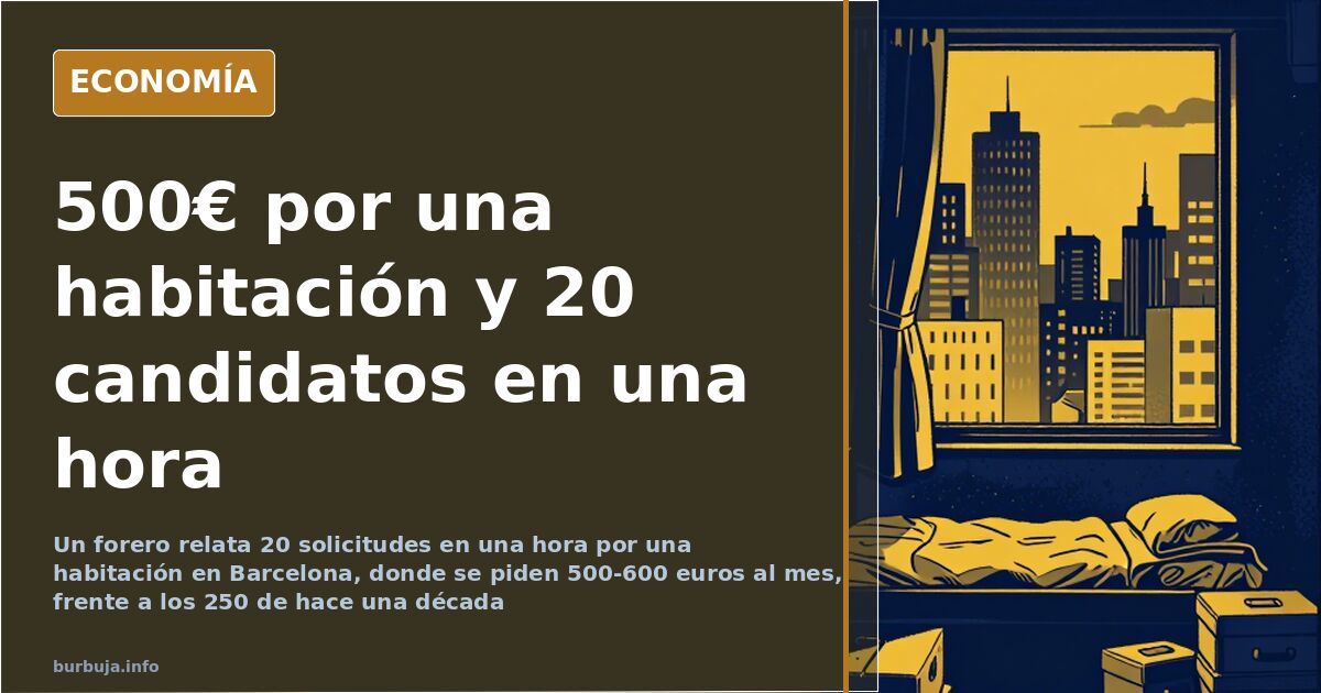 Compartir piso: 500€ por habitación y 20 candidatos en una hora