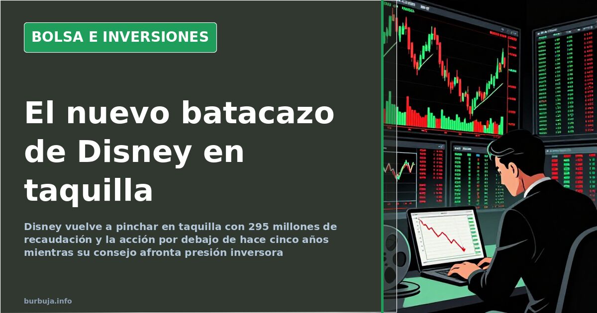 Disney se la vuelve a pegar: otro récord negativo en taquilla