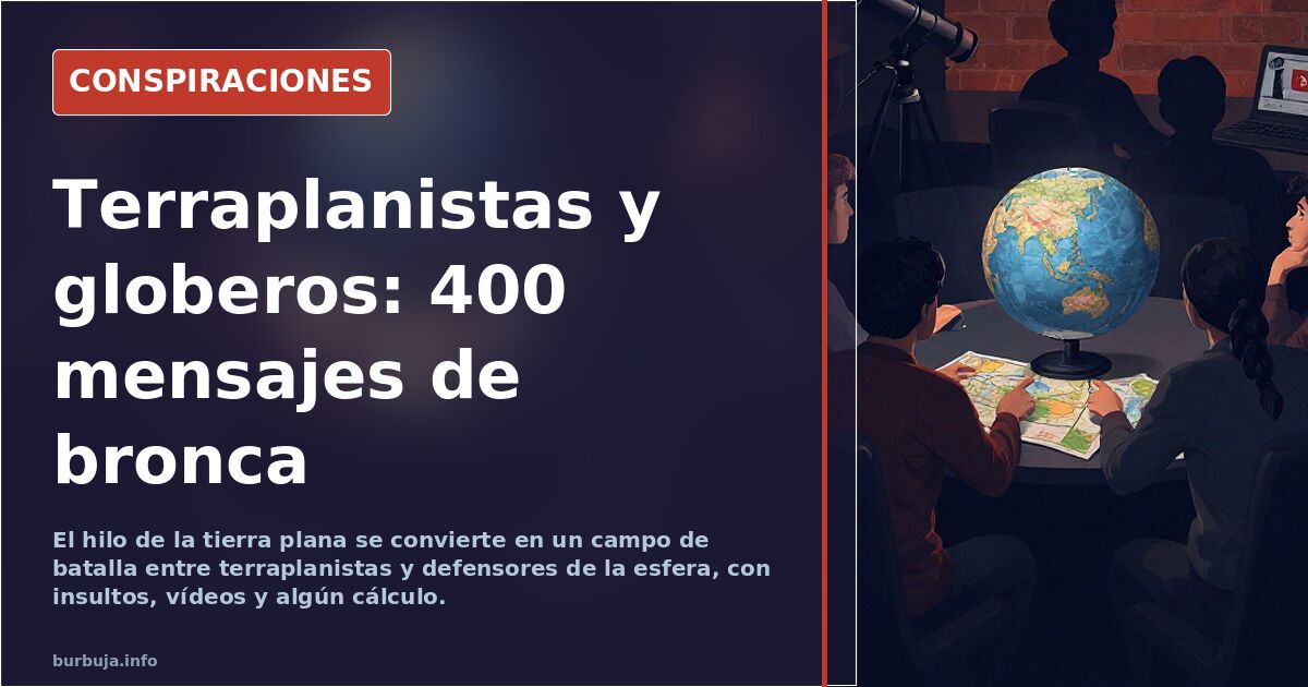 Terraplanistas y globeros: 400 mensajes de bronca