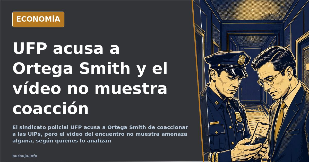 La UFP acusa a Ortega Smith de coaccionar a las UIPs