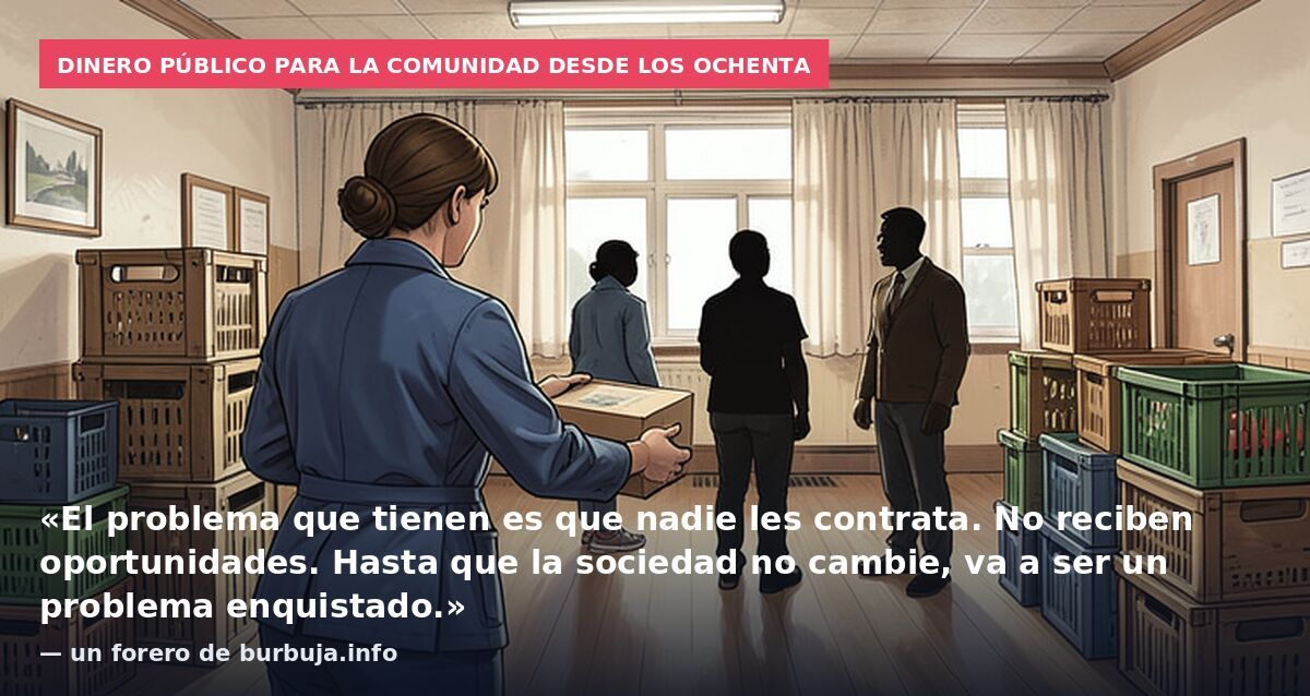 Dinero público para la comunidad desde los ochenta: «El problema que tienen es que nadie les contrata. No reciben oportunidades. Hasta que la sociedad no cambie, va a ser un problema enquistado.» — un forero de burbuja.info