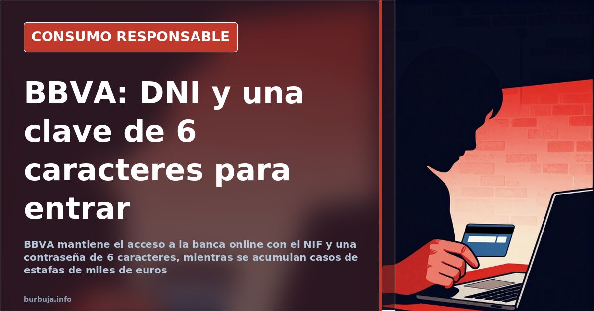 BBVA Spain uses weak 6-character login and DNI