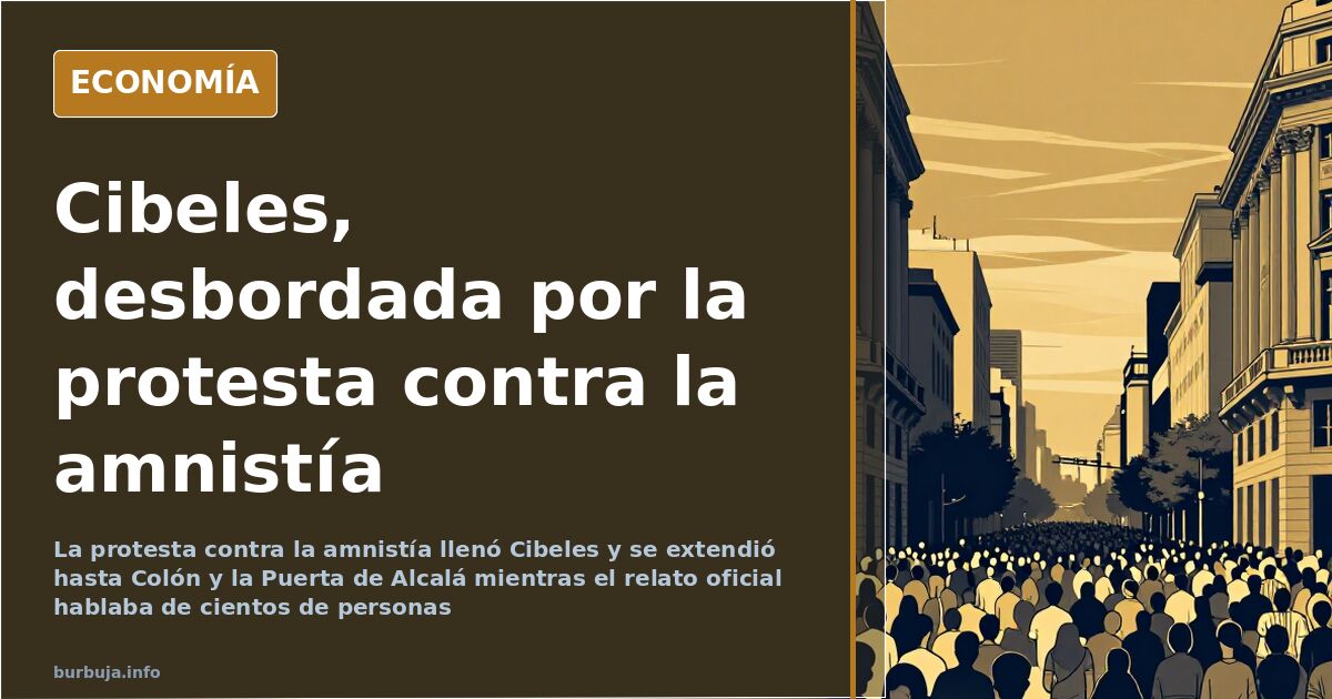 Manifestación en Cibeles: el relato choca con las imágenes