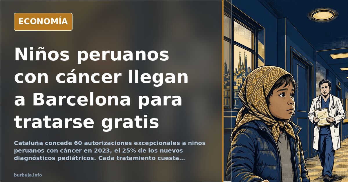 Cataluña investiga la llegada de niños peruanos con cáncer para tratarse
