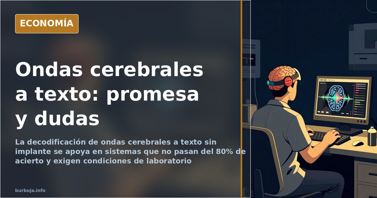 Científicos traducen las ondas cerebrales a texto sin implantes