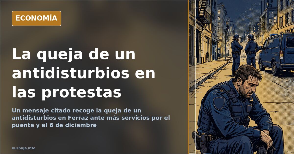 Agentes antidisturbios durante una concentración