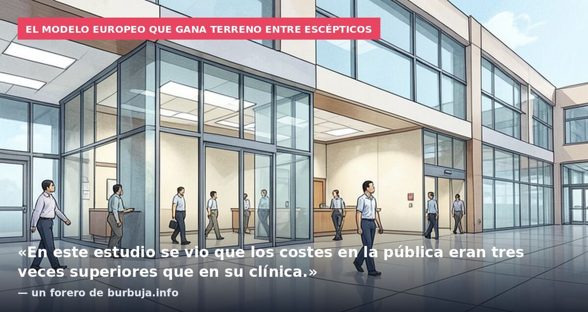 El modelo europeo que gana terreno entre escépticos: «En este estudio se vio que los costes en la pública eran tres veces superiores que en su clínica.» — un forero de burbuja.info