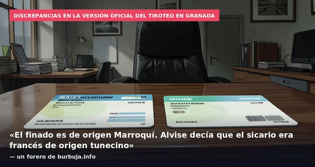 Discrepancias en la versión oficial del tiroteo en Granada: «El finado es de origen Marroquí. Alvise decía que el sicario era francés de origen tunecino» — un forero de burbuja.info