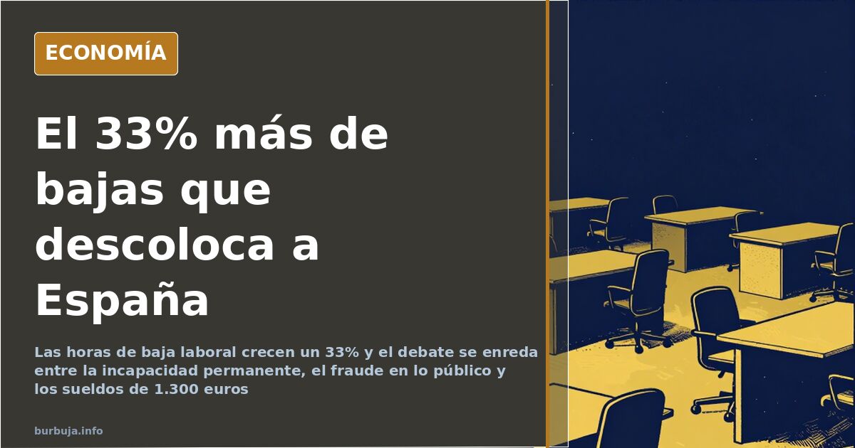 España y las bajas laborales: 3 millones de incapacidades
