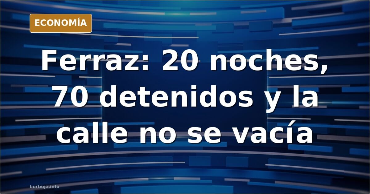 Ilustración editorial de una calle nocturna con manifestantes concentrados frente a un edificio oficial y furgones policiales