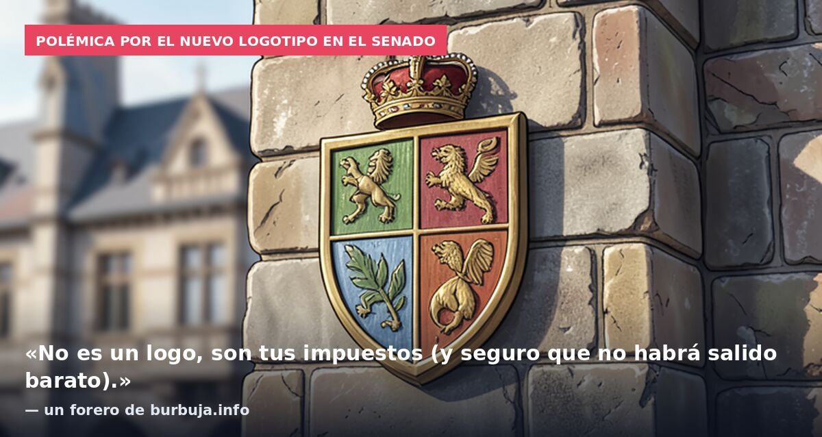 Polémica por el nuevo logotipo en el Senado: «No es un logo, son tus impuestos (y seguro que no habrá salido barato).» — un forero de burbuja.info