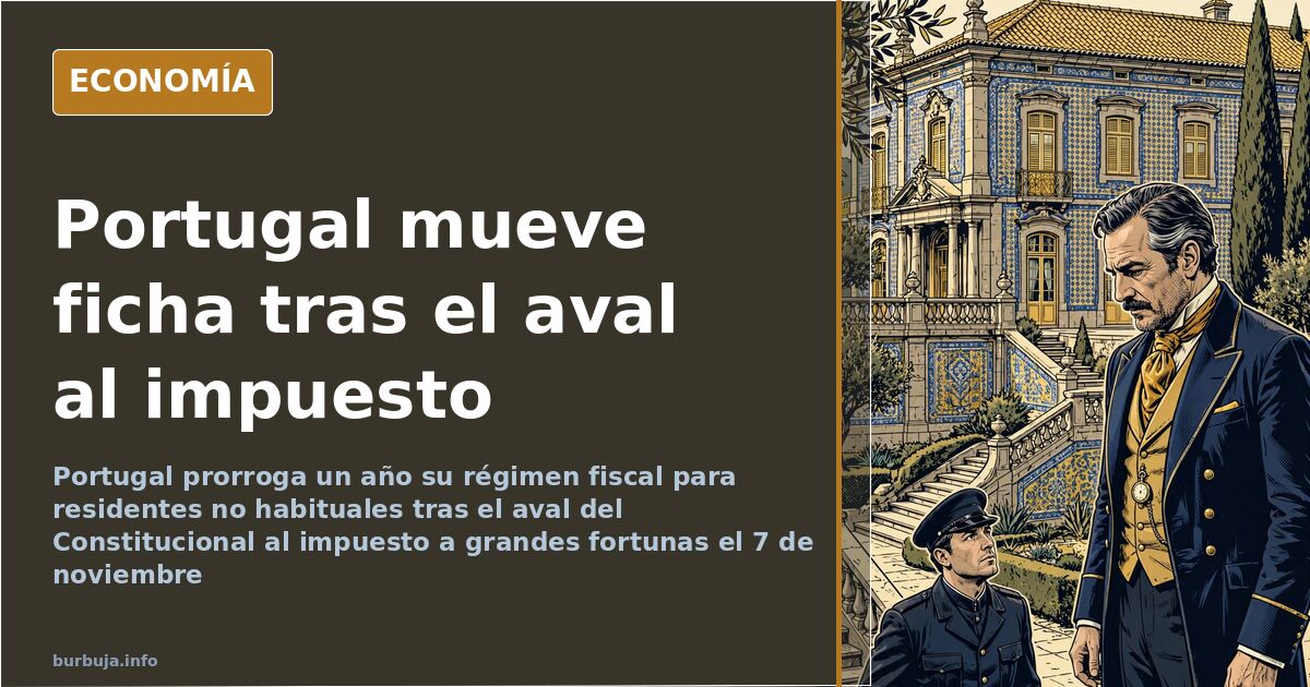 Portugal prorroga un año su régimen fiscal para atraer fortunas