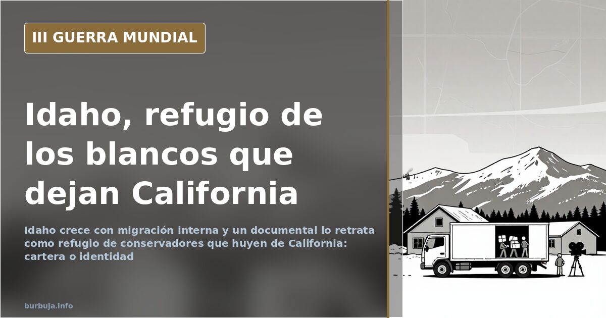 Idaho, refugio de blancos conservadores que huyen de California