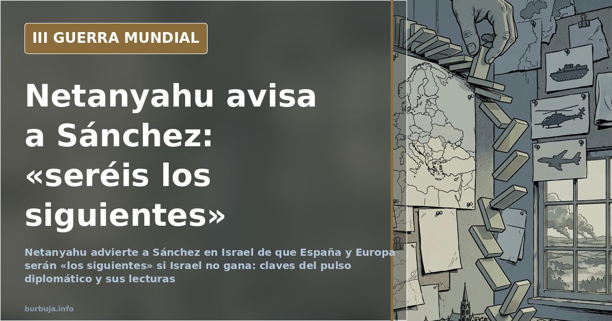 Netanyahu advierte a Sánchez: «seréis los siguientes»