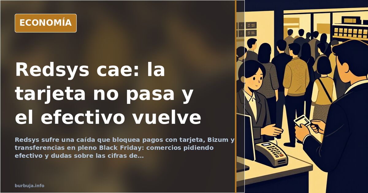 Redsys cae en pleno Black Friday y el efectivo vuelve a mandar