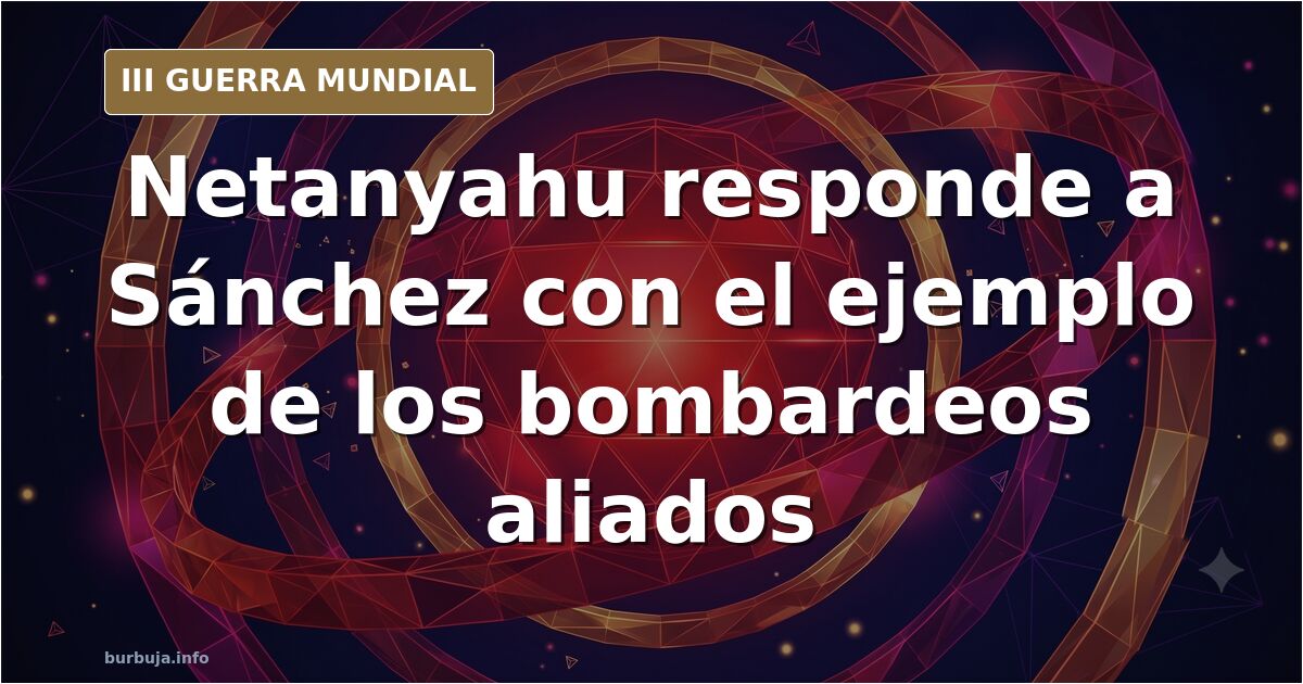 Silueta de un avión de bombardeo sobre un mapa de Europa con columnas de humo en el horizonte