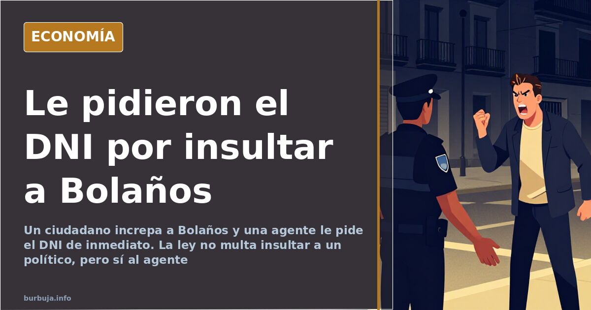 La policía pide el DNI a un ciudadano por insultar a Bolaños