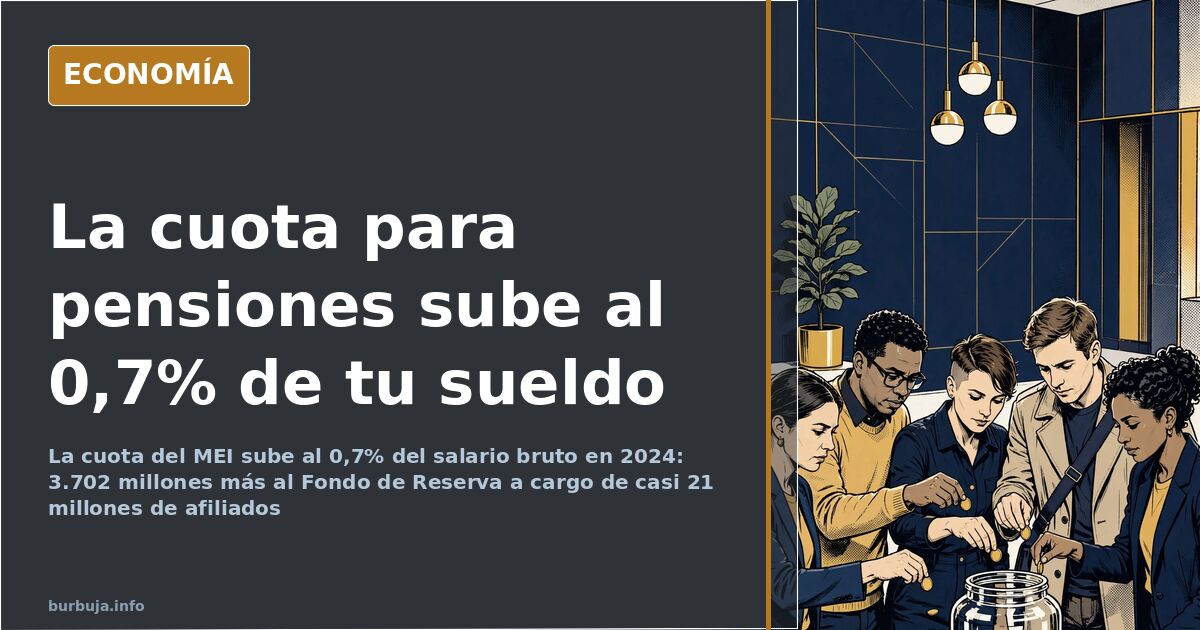 El MEI sube al 0,7% en 2024: 3.702 millones salen de la nómina