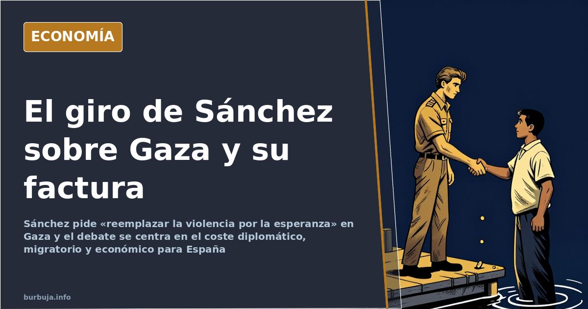 Pedro Sánchez durante una comparecencia ante banderas de España y de la Unión Europea