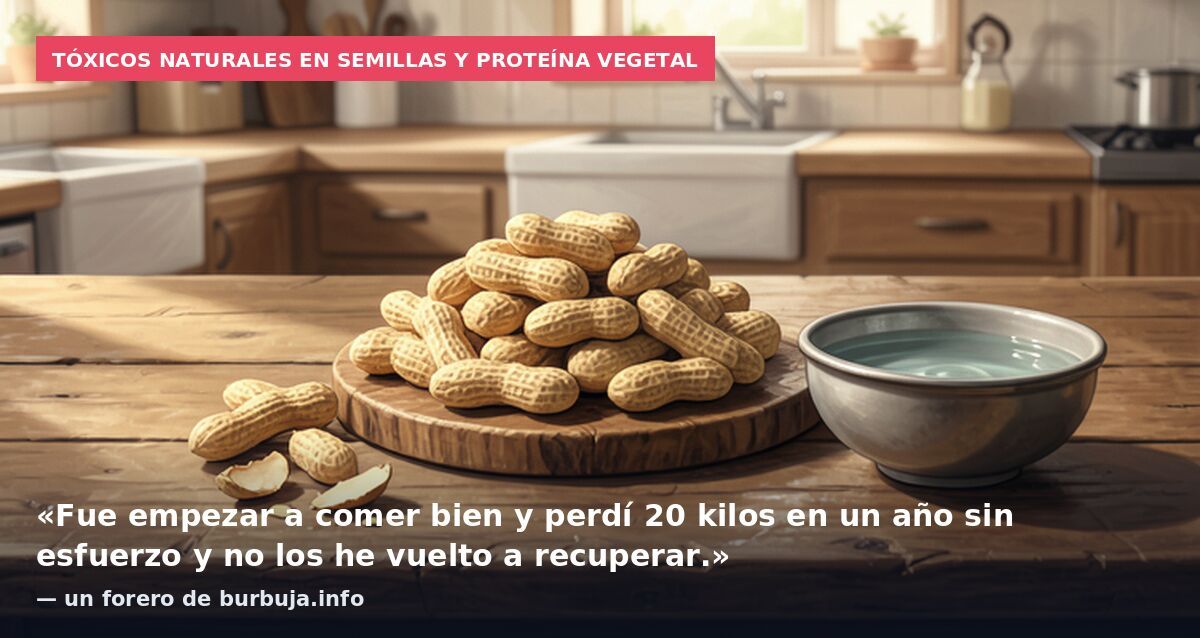 Tóxicos naturales en semillas y proteína vegetal: «Fue empezar a comer bien y perdí 20 kilos en un año sin esfuerzo y no los he vuelto a recuperar.» — un forero de burbuja.info
