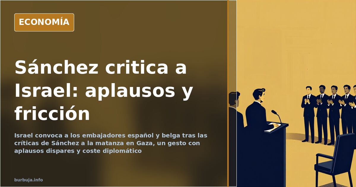 Sánchez convierte una crítica a Israel en un problema diplomático