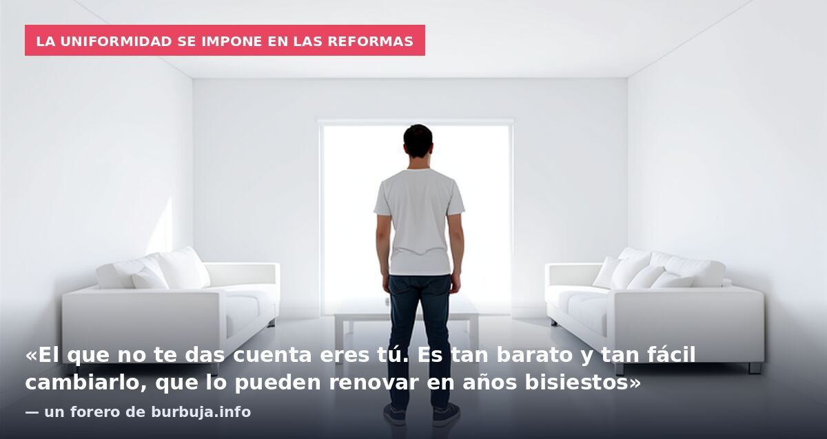 La uniformidad se impone en las reformas: «El que no te das cuenta eres tú. Es tan barato y tan fácil cambiarlo, que lo pueden renovar en años bisiestos» — un forero de burbuja.info