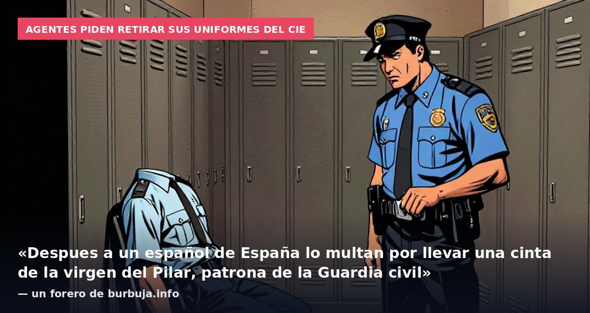 Agentes piden retirar sus uniformes del CIE: «Despues a un español de España lo multan por llevar una cinta de la virgen del Pilar, patrona de la Guardia civil» — un forero de burbuja.info