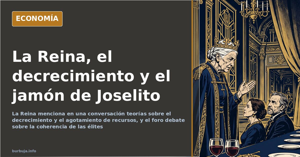 La Reina habla de decrecimiento y el foro estalla