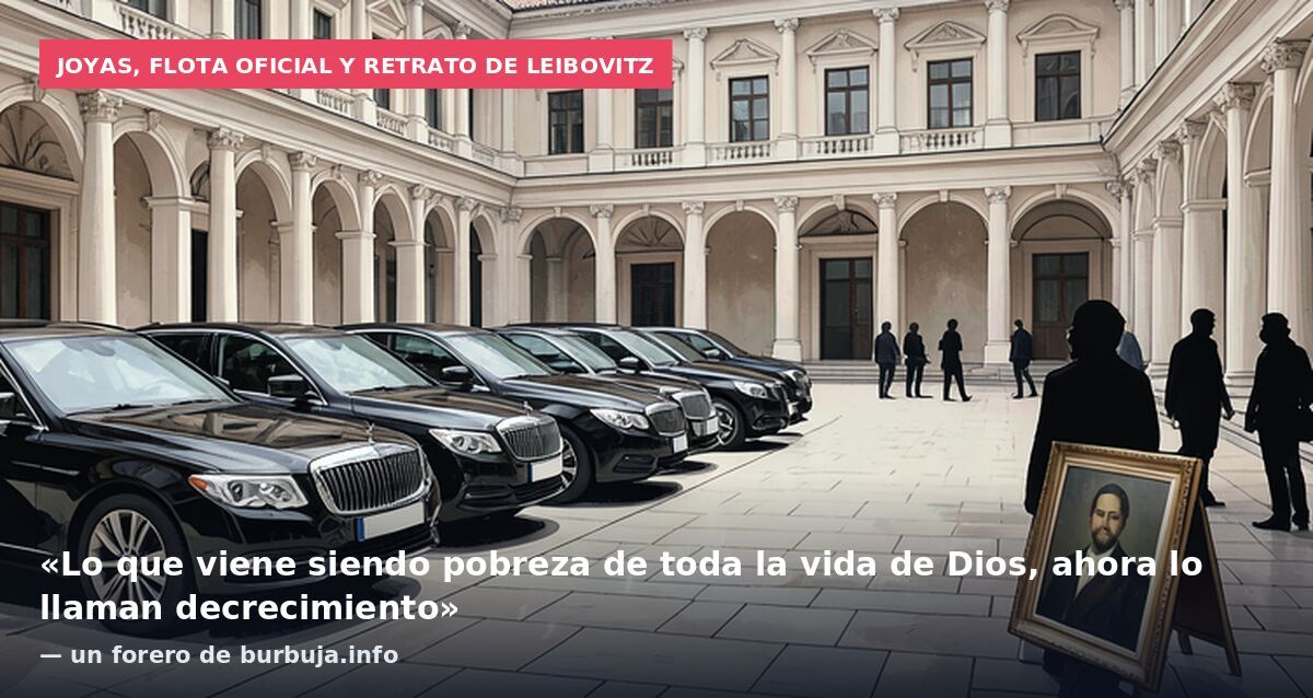 Joyas, flota oficial y retrato de Leibovitz: «Lo que viene siendo pobreza de toda la vida de Dios, ahora lo llaman decrecimiento» — un forero de burbuja.info