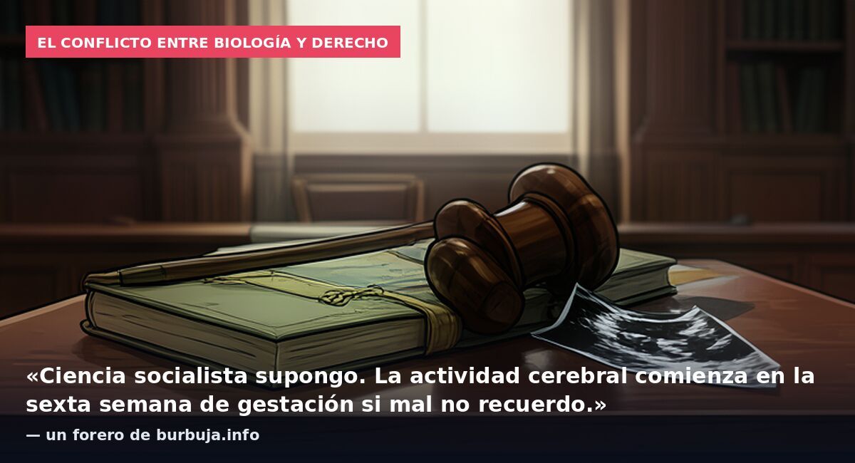 El conflicto entre biología y derecho: «Ciencia socialista supongo. La actividad cerebral comienza en la sexta semana de gestación si mal no recuerdo.» — un forero de burbuja.info