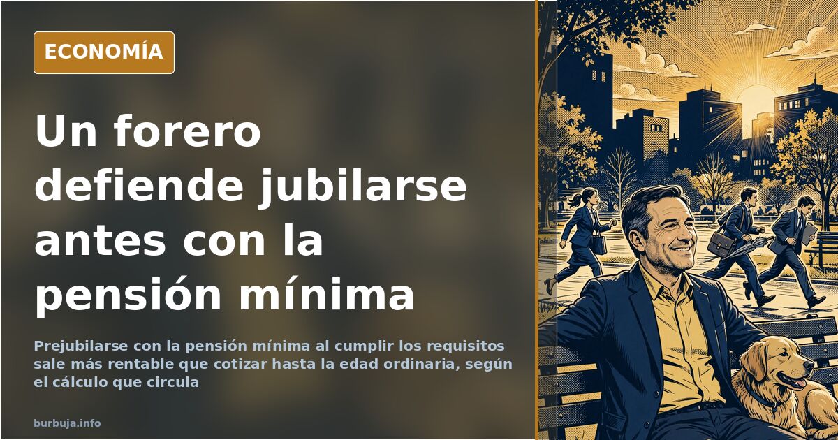 Ilustración editorial de una hoja de cálculo sobre pensiones y un calendario marcando la edad de jubilación anticipada