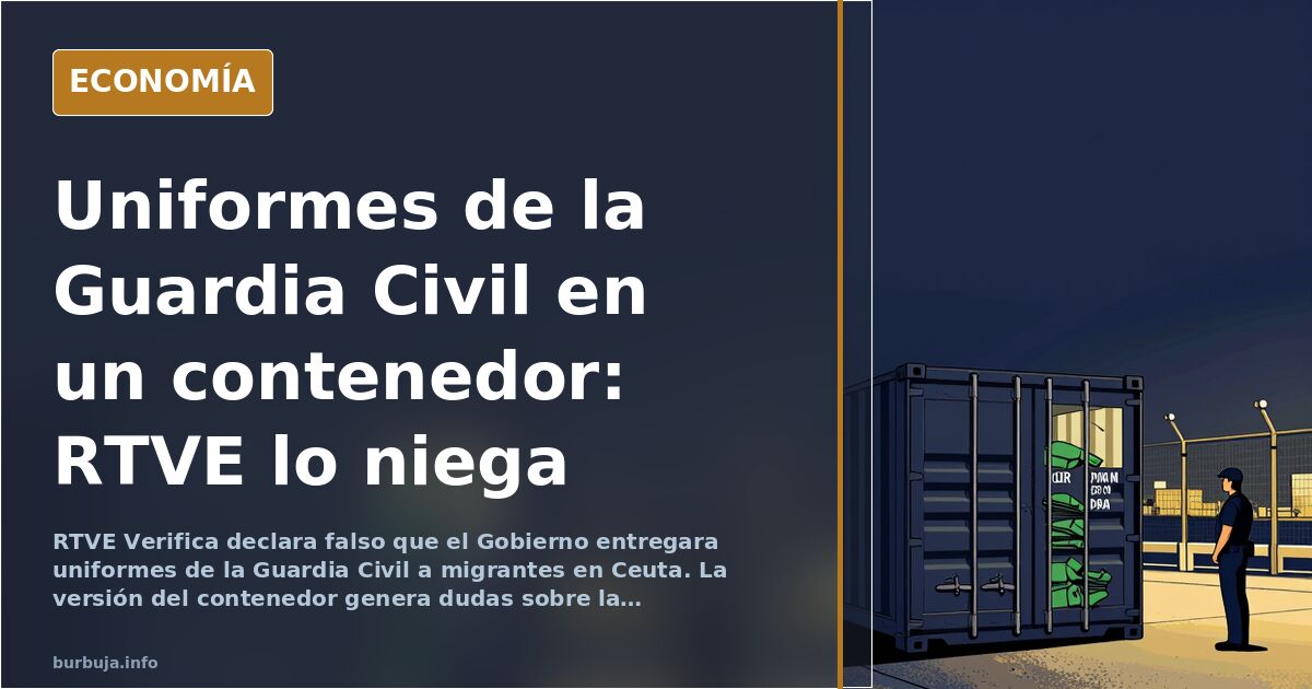 RTVE niega el reparto de uniformes de la Guardia Civil en Ceuta