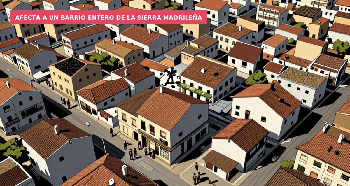 Afecta a un barrio entero de la Sierra madrileña